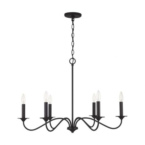 Capital Lighting 437262BI Vincent Mid Sized Chandelier - Black Iron