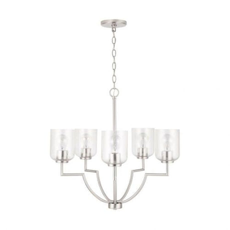 Capital Lighting 439351BN500 Carter Mid Sized Chandelier - Brushed Nickel