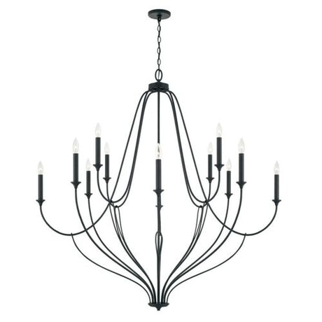 Capital Lighting 441601BI Bentley Large Foyer Chandelier - Black Iron