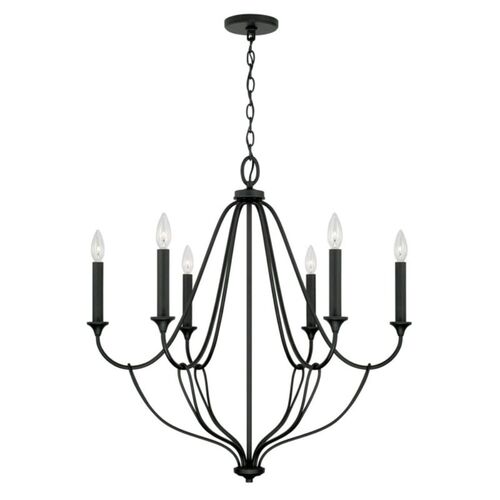 Capital Lighting 441661BI Bentley Mid Sized Chandelier - Black Iron