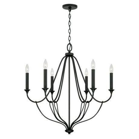 Capital Lighting 441661BI Bentley Mid Sized Chandelier - Black Iron