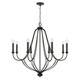 Capital Lighting 441681BI Bentley Large Foyer Chandelier - Black Iron
