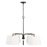 Capital Lighting 441941YA Beckham Large Foyer Chandelier - Glossy Black / Aged Brass