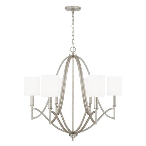 Capital Lighting 442361AS701 Sylvia Mid Sized Chandelier - Antique Silver