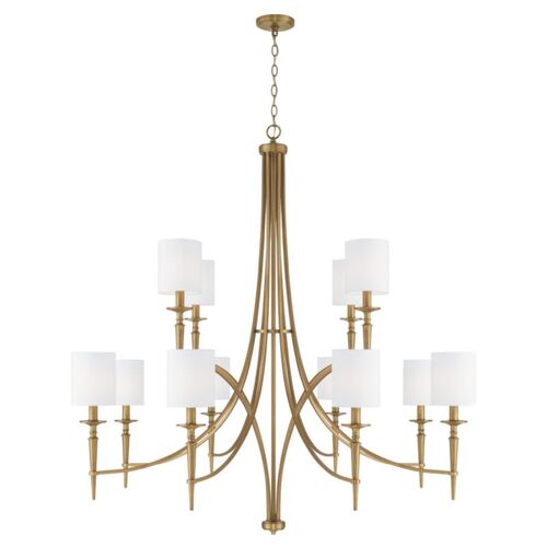 Capital Lighting 442601AD701 Abbie Large Foyer Chandelier - Aged Brass