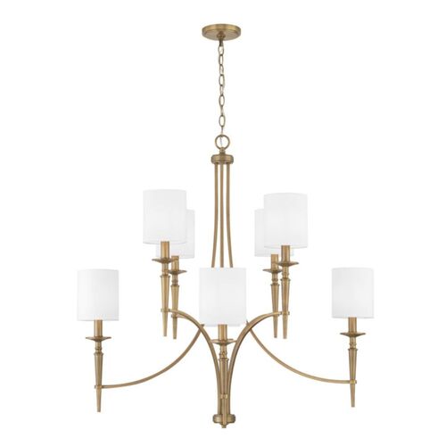 Capital Lighting 442681AD701 Abbie Large Foyer Chandelier - Aged Brass
