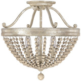 Capital Lighting 4444SQ Adele Semi Flush Mount Ceiling Light - Silver Quartz