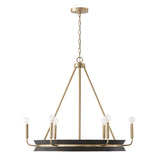 Capital Lighting 447361KR Finn Mid Sized Chandelier - Black Stain and Matte Brass