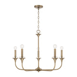 Capital Lighting 448951AD Presley Mid Sized Chandelier - Aged Brass