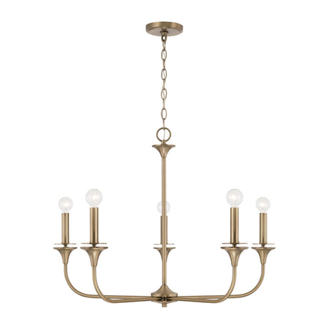 Capital Lighting 448951AD Presley Mid Sized Chandelier - Aged Brass