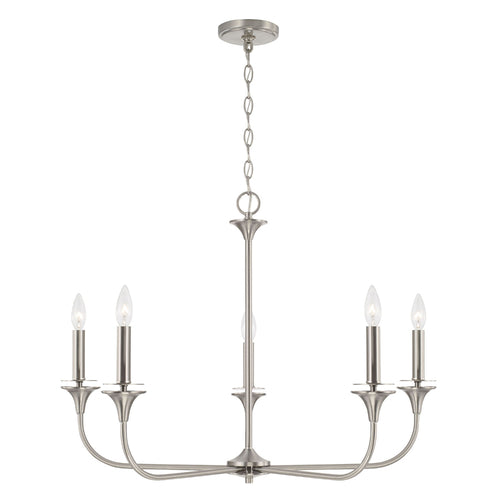 Capital Lighting 448951BN Presley Mid Sized Chandelier - Brushed Nickel