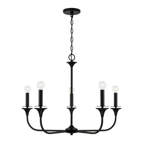 Capital Lighting 448951MB Presley Mid Sized Chandelier - Matte Black