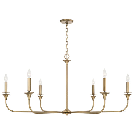 Capital Lighting 448961AD Presley Large Foyer Chandelier - Aged Brass