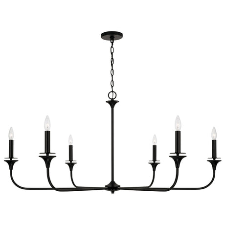 Capital Lighting 448961MB Presley Large Foyer Chandelier - Matte Black