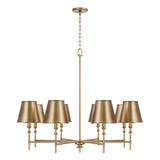 Capital Lighting 449781AD707 Whitney Large Foyer Chandelier - Aged Brass