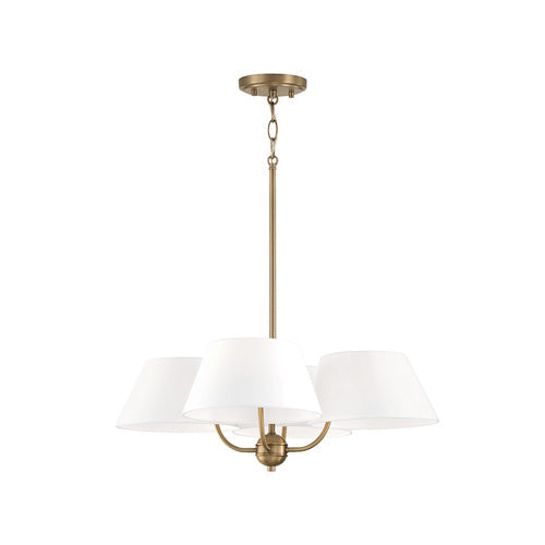 Capital Lighting 450441AD Welsley Mid Sized Chandelier - Aged Brass