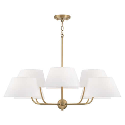 Capital Lighting 450481AD Welsley Large Foyer Chandelier - Aged Brass