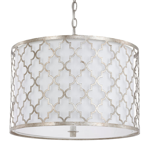 Capital Lighting 4545AS582 Ellis Drum Pendant - Antique Silver