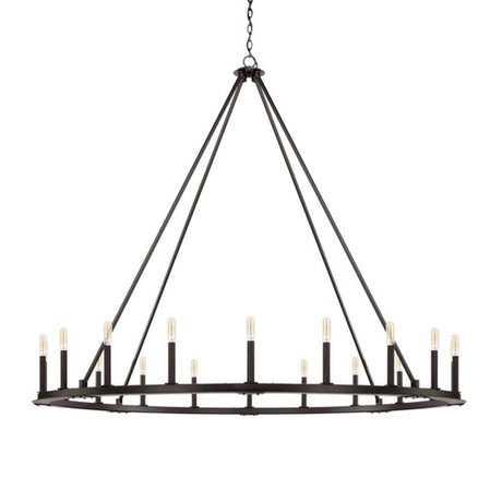 Capital Lighting 4913BI Pearson Large Foyer Chandelier - Black Iron