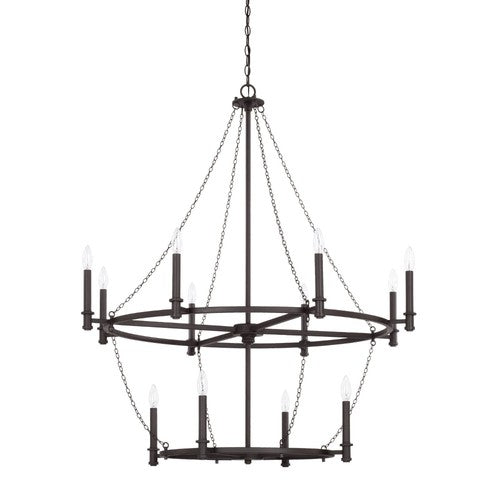 Capital Lighting 528701BI Lancaster Large Foyer Chandelier - Black Iron