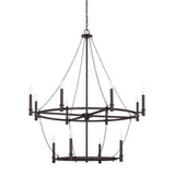 Capital Lighting 528701BI Lancaster Large Foyer Chandelier - Black Iron