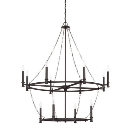 Capital Lighting 528701BI Lancaster Large Foyer Chandelier - Black Iron