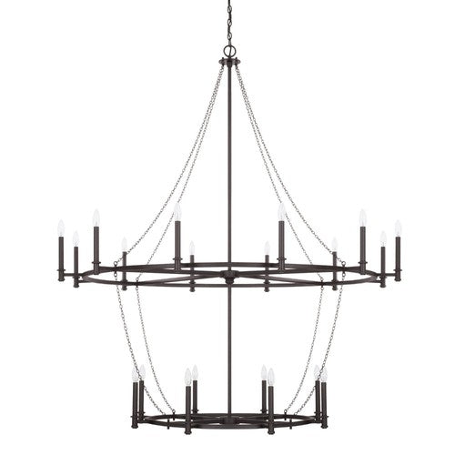 Capital Lighting 528702BI Lancaster Large Foyer Chandelier - Black Iron