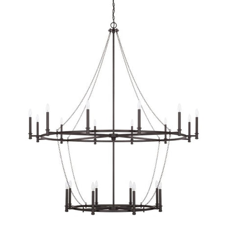 Capital Lighting 528702BI Lancaster Large Foyer Chandelier - Black Iron