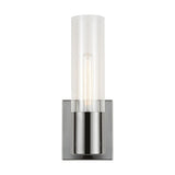 Capital Lighting 632611BC Logan 1 Bulb Wall Sconce - Black Chrome