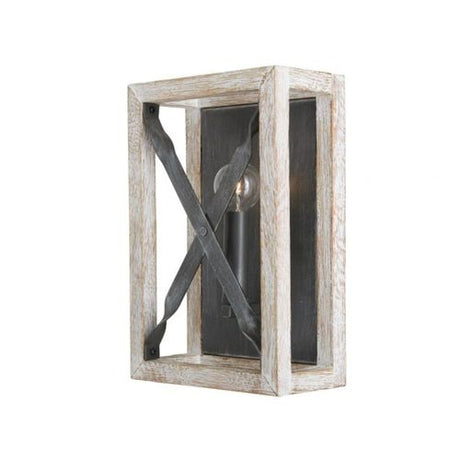 Capital Lighting 640411WN Remi 1 Bulb Wall Sconce - Brushed White Wash / Nordic Iron