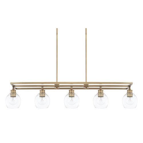 Capital Lighting 821151AD426 Mid-Century Linear Pendant - Aged Brass