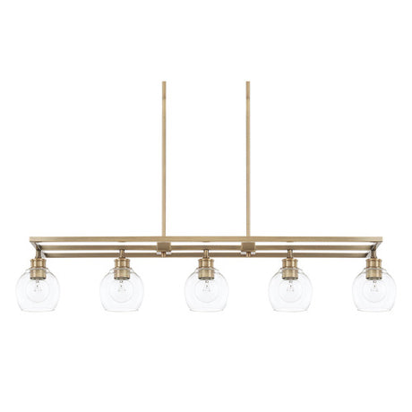 Capital Lighting 821151AD426 Mid-Century Linear Pendant - Aged Brass