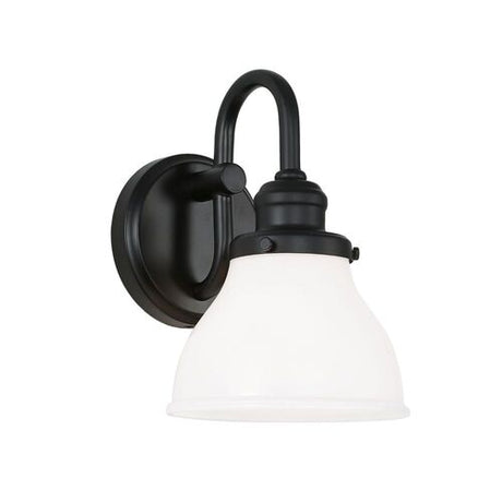 Capital Lighting 8301MB128 Baxter 1 Bulb Wall Sconce - Matte Black