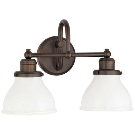 Capital Lighting 8302BB128 Baxter 2 Bulb Bathroom Light - Burnished Bronze