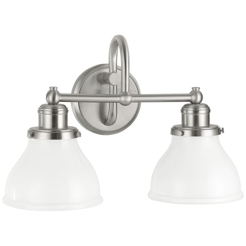Capital Lighting 8302BN128 Baxter 2 Bulb Bathroom Light - Brushed Nickel