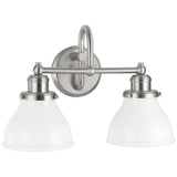 Capital Lighting 8302BN128 Baxter 2 Bulb Bathroom Light - Brushed Nickel