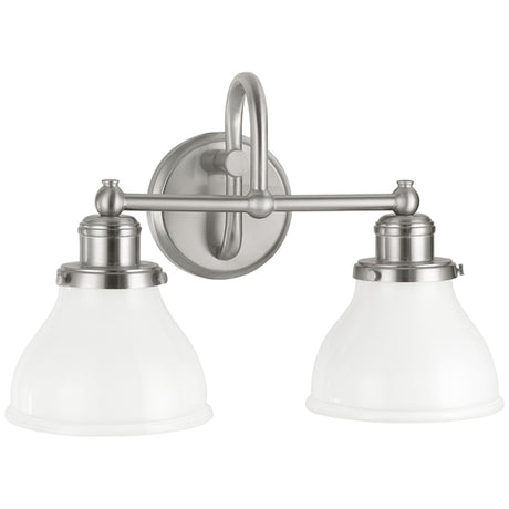 Capital Lighting 8302BN128 Baxter 2 Bulb Bathroom Light - Brushed Nickel