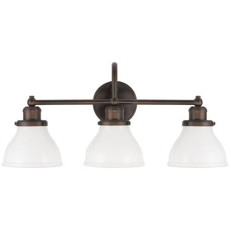 Capital Lighting 8303BB128 Baxter 3 Bulb Bathroom Light - Burnished Bronze