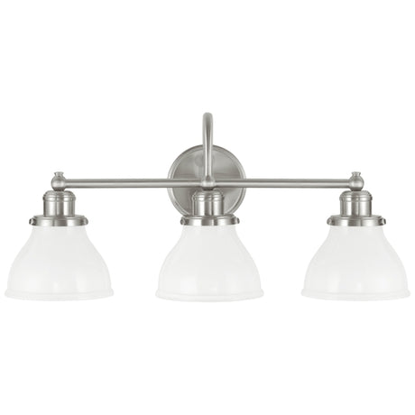 Capital Lighting 8303BN128 Baxter 3 Bulb Bathroom Light - Brushed Nickel