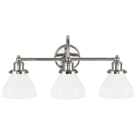 Capital Lighting 8303PN128 Baxter 3 Bulb Bathroom Light - Polished Nickel