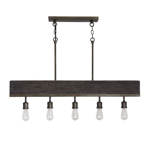 Capital Lighting 835851CI Ashton Linear Pendant - Carbon Grey / Iron