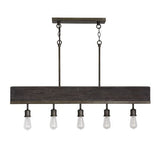 Capital Lighting 835851CI Ashton Linear Pendant - Carbon Grey / Iron