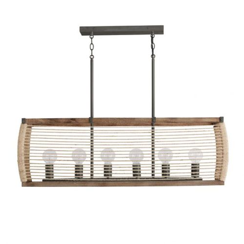 Capital Lighting 840361YG Jacob Linear Pendant - Grey Wash / Iron Silk