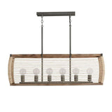 Capital Lighting 840361YG Jacob Linear Pendant - Grey Wash / Iron Silk