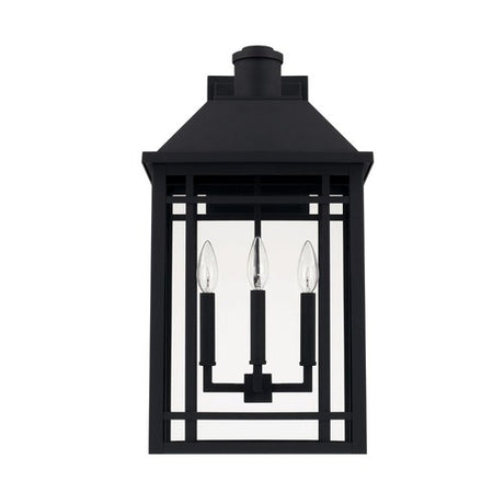 Capital Lighting 927131BK Braden Outdoor Entrance Wall Light - Black