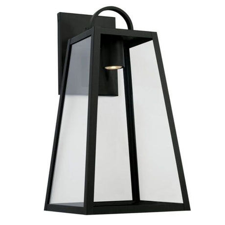 Capital Lighting 943713BKGL Leighton Outdoor Entrance Wall Light - Black