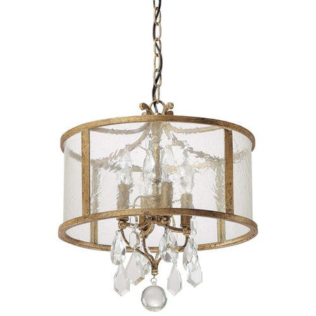 Capital Lighting 9484AGCR Blakely Drum Pendant - Antique Gold