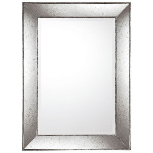 Capital Lighting M362470 Square/Rectangular Mirror - Aged Silver with Antiqued Frame
