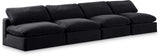 Comfy - Velvet Modular Armless Sofa 4 Seats