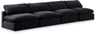 Comfy - Velvet Modular Armless Sofa 4 Seats